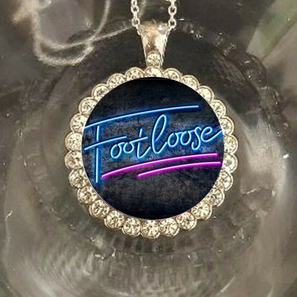 FootLoose movie musical necklace Bling Rhinestones beautiful gift wrapped